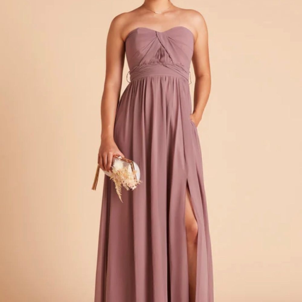 Birdy Grey Strapless Dusty Rose Bridesmaid Dress
